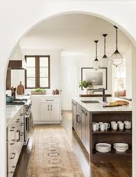 brown mediterranean style kitchen