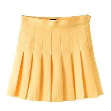 Black And Yellow Pleated Skirt Minuoyi Sports High Waist Underpants Tennis Badminton Cheerleader Pleated Skirt Tag Size S White Black Stripe At Am Skirts Pleated Mini Skirt Yellow Skirt