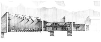 Rendered Perspective Section Architecture Drawing Architecture Sketch Architectural Section