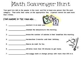Getting To Know You Math Scavenger Hunt For Back To School Free Math Lessons Icebreaker Activities Kinder Math Activities