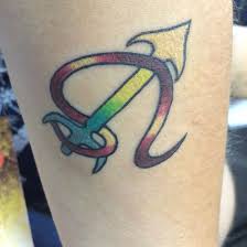 The water flow creates an illusion of movement, therefore such tattoo looks more interesting than a simple aquarius wave tattoo. Leo Sagittarius Tattoo Both Are Fire Signs Leo Is Coloured Like A Natural Flame And Sagittarius Is Coloured L Sagittarius Tattoo Tattoos Gemini Sign Tattoo