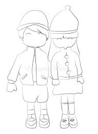 Some people are keen on fashion (очень увлекаются модой). Hand Drawn Coloring Page Of A Boy And Girl Holding Hands Stock Illustration Illustration Of Black Boyfriends 46706657