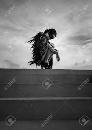 We believe in helping you find the product that is right for you. Black And White Photo Of Beautiful Seductive Angel Woman With Stock Photo Picture And Royalty Free Image Image 62700757