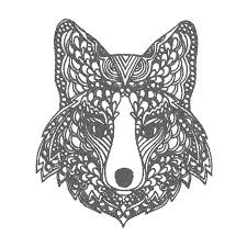 Coloriages mandala animaux mandala lion; Motif Broderie Machine Loup Mandala
