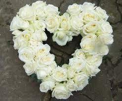 White rose heart funeral flowers. Funeral Flowers Blumengestecke Blumen Gestecke Trauergestecke