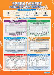 Spreadsheet Formulae And Functions Computing Educational Posters Excel Tutorials Excel Shortcuts Microsoft Excel Tutorial