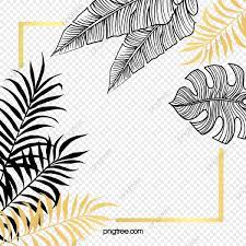 Black Gold Plant Leaves Hand Painted Border Gold Leaf Black Hand Painted Leaf Png Transparent Clipart Image And Psd File For Free Download Plant Leaves Leaf Background Graphic Resources