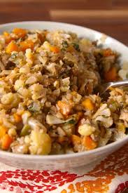 Not Eating Bread This Cauliflower Stuffing Is Even Better Than The Classic Recipe Stuffing Recipes Thanksgiving Recipes Vegetarian Recipes