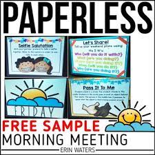 Are you searching for new morning meeting group activities? Free Morning Meeting Slides By Erin Waters Teachers Pay Teachers