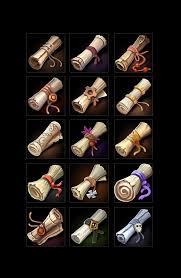 Ancient Manuscript Icons In 2020 Game Icon Design Weapon Concept Art Game Props