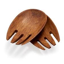 Acacia Wood Salad Hands Set Of 2 Sur La Table In 2020 Wood Acacia Wood Sur La Table