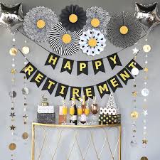 These garland strands are easy to hang and really enhance the easter decorating. Amazon Com Homond Retirement Party Decorations Supplies Black And Gold Happy Retirement Banner Folding Paper Fans Sparkling Star Garlands Star Shape Foil Balloons Toys Games