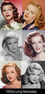 1950s Long Hairstyles Curly Hair Movie Stars Day And Evening 50s Hair Ideas Vintage Hairstyles For Long Hair 1950s Hairstyles 50s Hairstyles