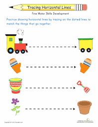 Line Tracing Fun With Horizontals Worksheet Education Com Line Tracing Worksheets Tracing Worksheets Preschool Tracing Worksheets