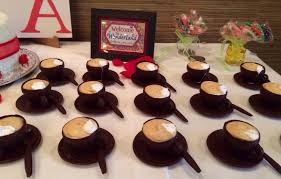 Peanut Butter Mousse In Chocolate Tea Cups For Alice In Wonderland Chocolate Tea Peanut Butter Mousse Alice In Wonderland Tea Party