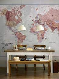 said seeing world map decor decor interior wallpaper