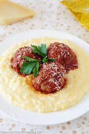 Saucy Italian Meatballs With Cheesy Polenta Cinnamon Spice Everything Nice Recipe Cooking Recipes Recipes Polenta