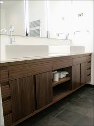 Also called floating vanities, wall hung vanities don't extend down to the floor like conventional cabinetry. Custom Bathroom Vanity Cabinets Awesome Amazing Brown Solid Plywood Custom Floating Vanity With Storage Strangetowne Good Idea Bathroom Vanity Cabinets