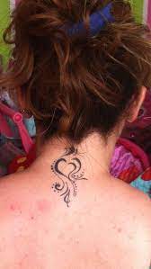 Heart Back Of Neck Tattoo Back Of Neck Tattoo Small Neck Tattoos Neck Tattoo