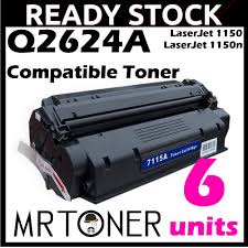 Hp laserjet 1150 overview and full product specs on cnet. 6x Compatible Hp Q2624a 24a 2624 2624a Laserjet 1150 1150n Laser Printer Toner Shopee Malaysia