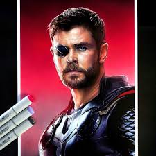 Tons of awesome thor infinity war wallpapers to download for free. Derciosantosart Thor Avengers Infinity War Made With Markers Drawing