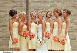 Love The Colors This Is What I Am Looking For In My Colors I Would Love It If The Dresses Came In The Orange As Well Wedding Bride Yellow Bridesmaids