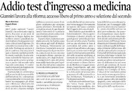 Addio Ai Test D Ingresso A Medicina