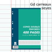 La feuille séyès est de format a4 constitué de 21 et de 29 carreaux complets respectivement sur chaque ligne séyès et chaque colonne l'avantage de disposer des cahiers de marque séyès réside dans la réglure séyès qui est faite de grands carreaux. Copies A Grands Carreaux