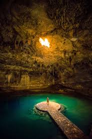 sinkhole cenote suytun in tulum mexico