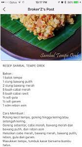Resep Sambal Tempe Orek Resep Masakan Resep Makanan Makanan