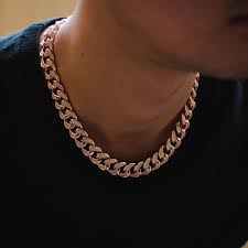Check out our gold cuban link choker selection for the very best in unique or custom, handmade pieces from our chains shops. Miami Diamond Cuban Link Chain Choker Necklace Iced Out 14k Etsy