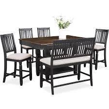 Glendale Kitchen Island 4 Stools And Bench In 2020 American Signature Furniture Dining Room Sets Reclining Furniture