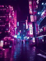 Looping vj 3d animation for edm music video, club, concert. I Shoot Rainy Photos Of Seoul With My Phone Neon Noir Cyberpunk Aesthetic Neon Aesthetic