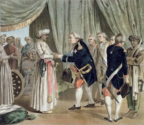 File:Suffren meeting with Haider Ali, 26 july 1782 engraved by J B Morret 1789.jpg - Wikimedia Commons