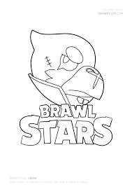How To Draw Crow Super Easy Brawl Stars Drawing Tutorial Draw It Cute Brawl Brawlstars Draw D Drawing Tutorial Cute Coloring Pages Star Coloring Pages