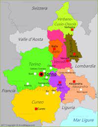 Piemonte il piemonte è una regione prevalentemente montuosa famosa per i meravigliosi scenari alpini ricchi delle più rinomate località sciistiche che accolgono ogni anno milioni di turisti. Mappa Piemonte Italia Annamappa Com