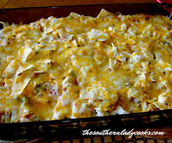 These saucy curried chicken thighs makes a great dish for a big easy family supper. Chicken Tortilla Chip Casserole The Southern Lady Cooks