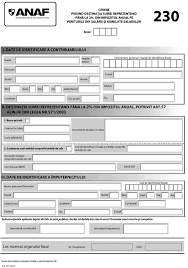 Cele două fișiere sunt același formular. Formulare Anaf 230