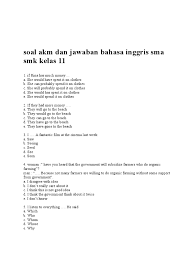 Soal Akm Dan Jawaban Bahasa Inggris Sma Smk Kelas 11 Pdf Breads Foods