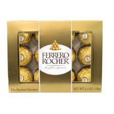 Ferrero rocher fine hazelnut chocolates 7.9 oz. Ferrero Rocher Fine Hazelnut Chocolates 12pcs