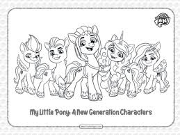 Download Mlp G5 Characters Pdf Coloring Pages By Coloringoocom On Dribbble