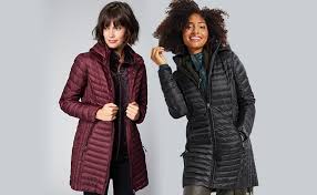 Amazon Com 32 Degrees Women S Ultra Light Packable Down 3 4 Long Jacket Clothing