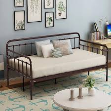 Let me first take a minute to explain that your child will be healthier, do better in school, be more pleasant throughout the day, and just feel better overall, if they are getting enough sleep (no matter. Amazon Com Homerecommend Metal Daybed Frame Twin Steel Slats Platform Base Box Spring Replacement Children Bed Living Room Guests Metal Daybed Twin Bed Frame