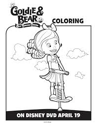 Teach your child how to identify colors and numbers and stay within the lines. Disney Junior Goldie And Bear Coloring Pages Activity Sheets