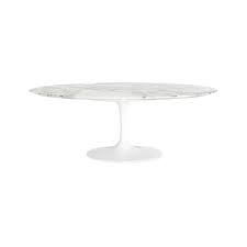 Both round and oval versions should be 28 1/4 inches tall. Knoll Saarinen Coffee Table Dwell