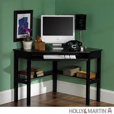 Small Black Corner Desk With Keyboard Tray Computerdesk Com Black Corner Desk Black Corner Computer Desk Desks For Small Spaces