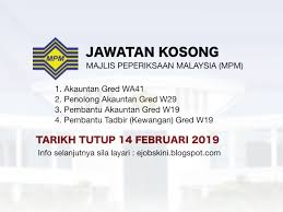 Jabatan perangkaan malaysia tarikh tutup permohonan : Jawatan Kosong Majlis Peperiksaan Malaysia Mpm 14 Februari 2019