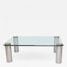 Check out our glass chrome table selection for the very best in unique or custom, handmade pieces from our coffee & end tables shops. Chrome And Glass Coffee Table Leon Rosen For Pace