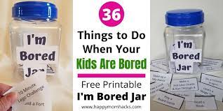 Fun summer reading log for kids 36 Things To Do When Your Kids Are Bored I M Bored Jar Happy Mom Hacks