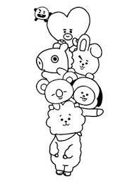 Each coloring page is on a separate sheet. Kids N Fun Com 17 Coloring Pages Of Bt21